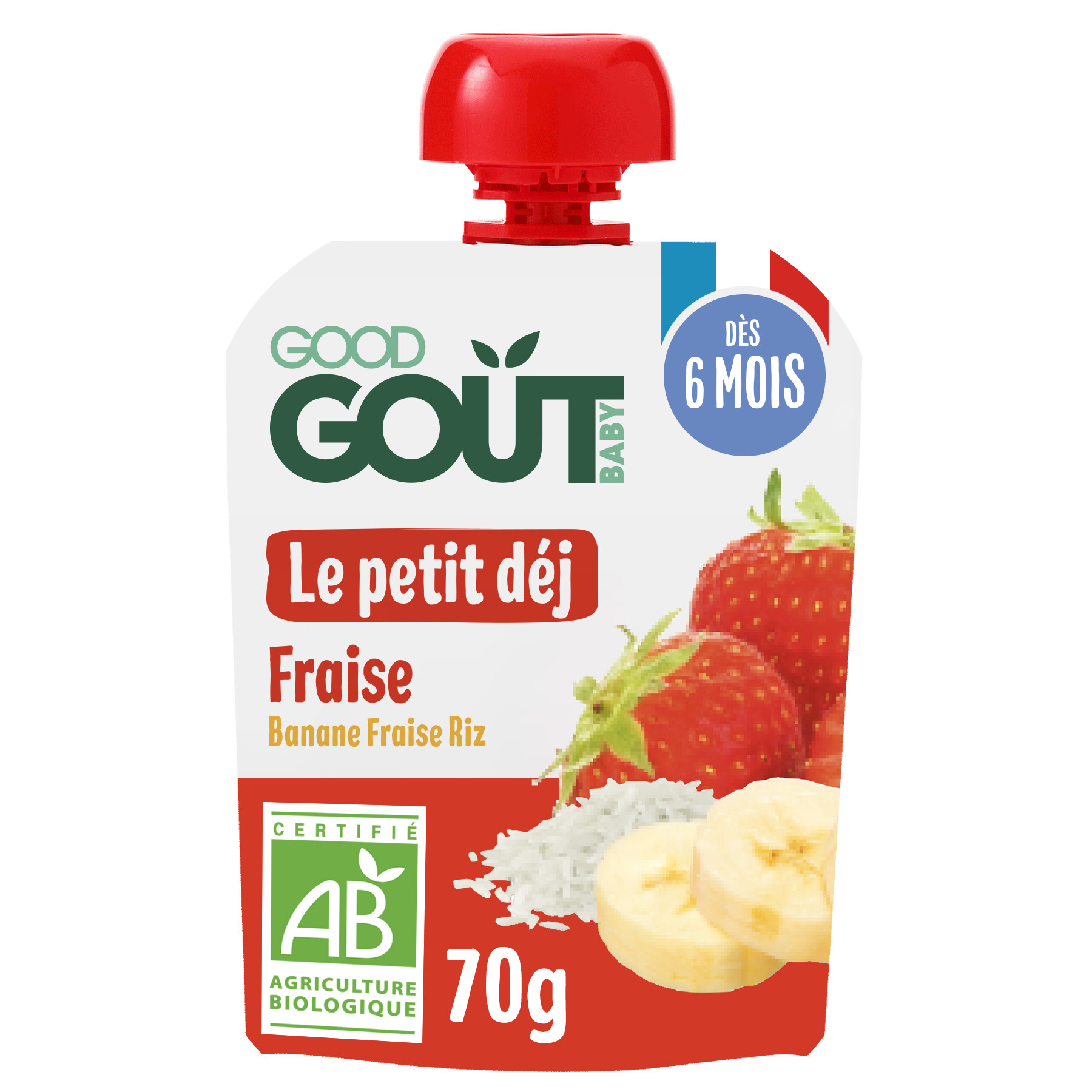 GOOD GOUT Le petit dej gourde à la mangue bio dès 6 mois 70g pas cher 