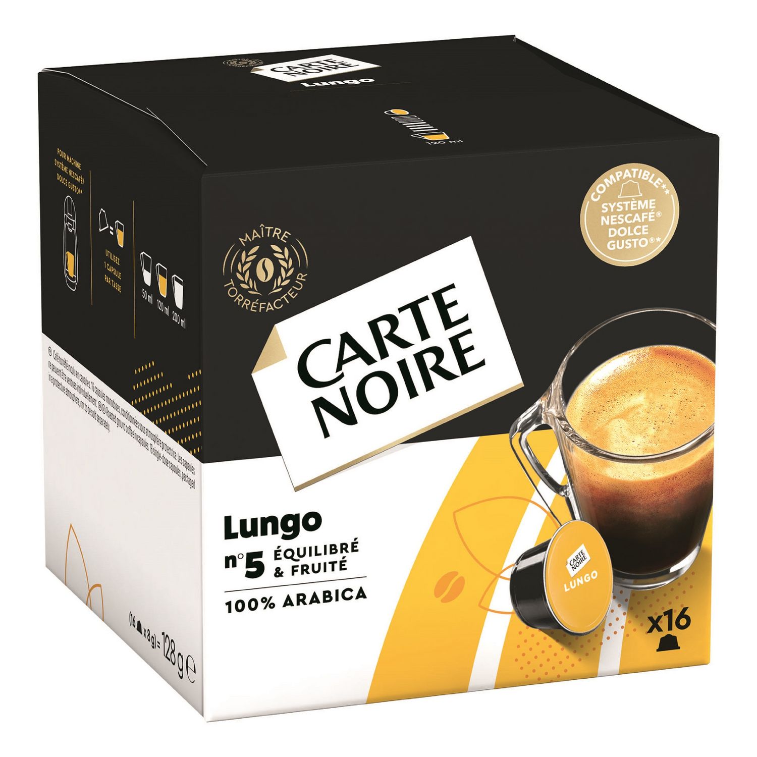 Carte noire - Capsules café espresso intensité n°5 - x 16 - Supermarchés  Match