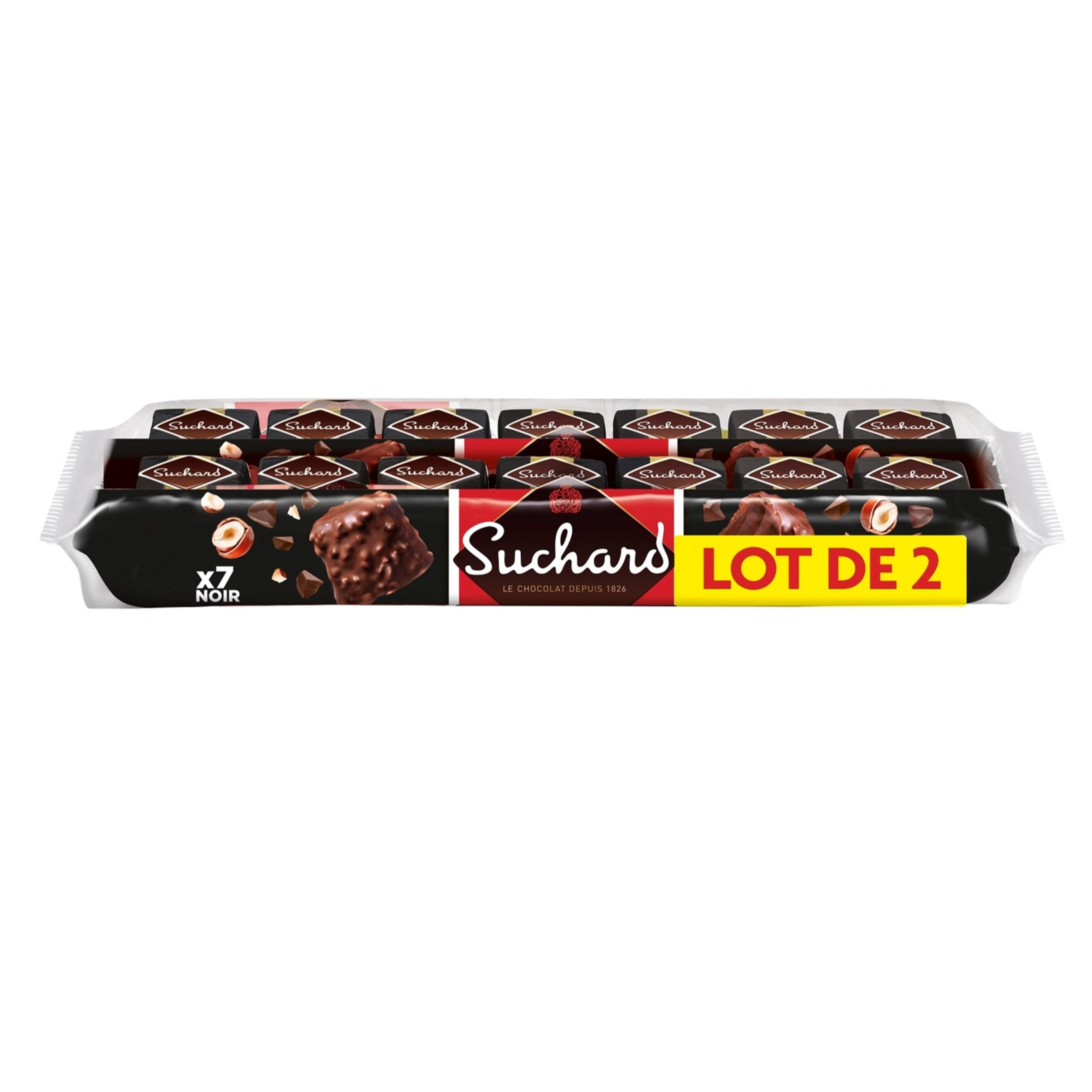 SUCHARD Rochers chocolat noir 14x35g pas cher 