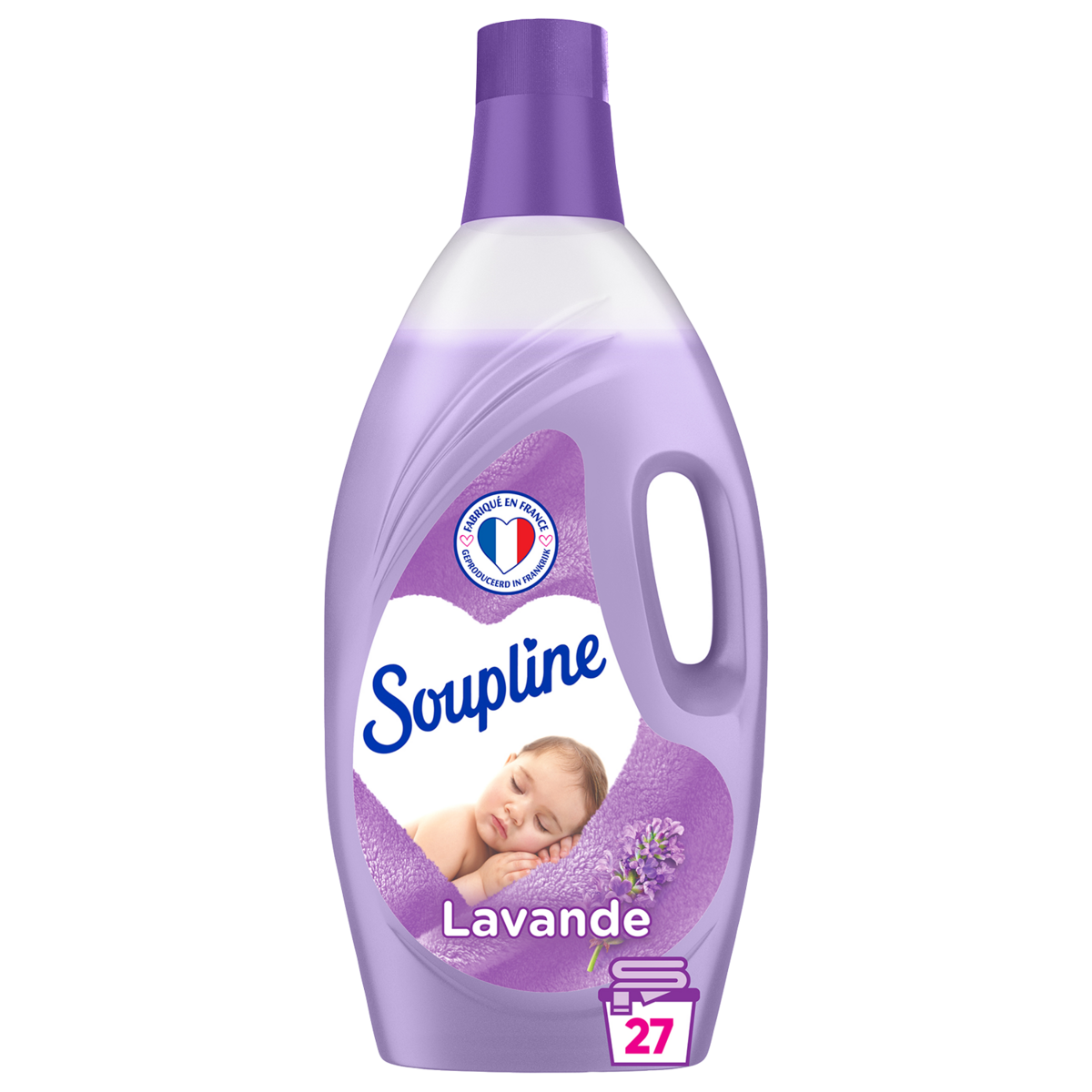 SOUPLINE Adoucissant Linge Fraîcheur Lavande Lot de 8 x 1900ml