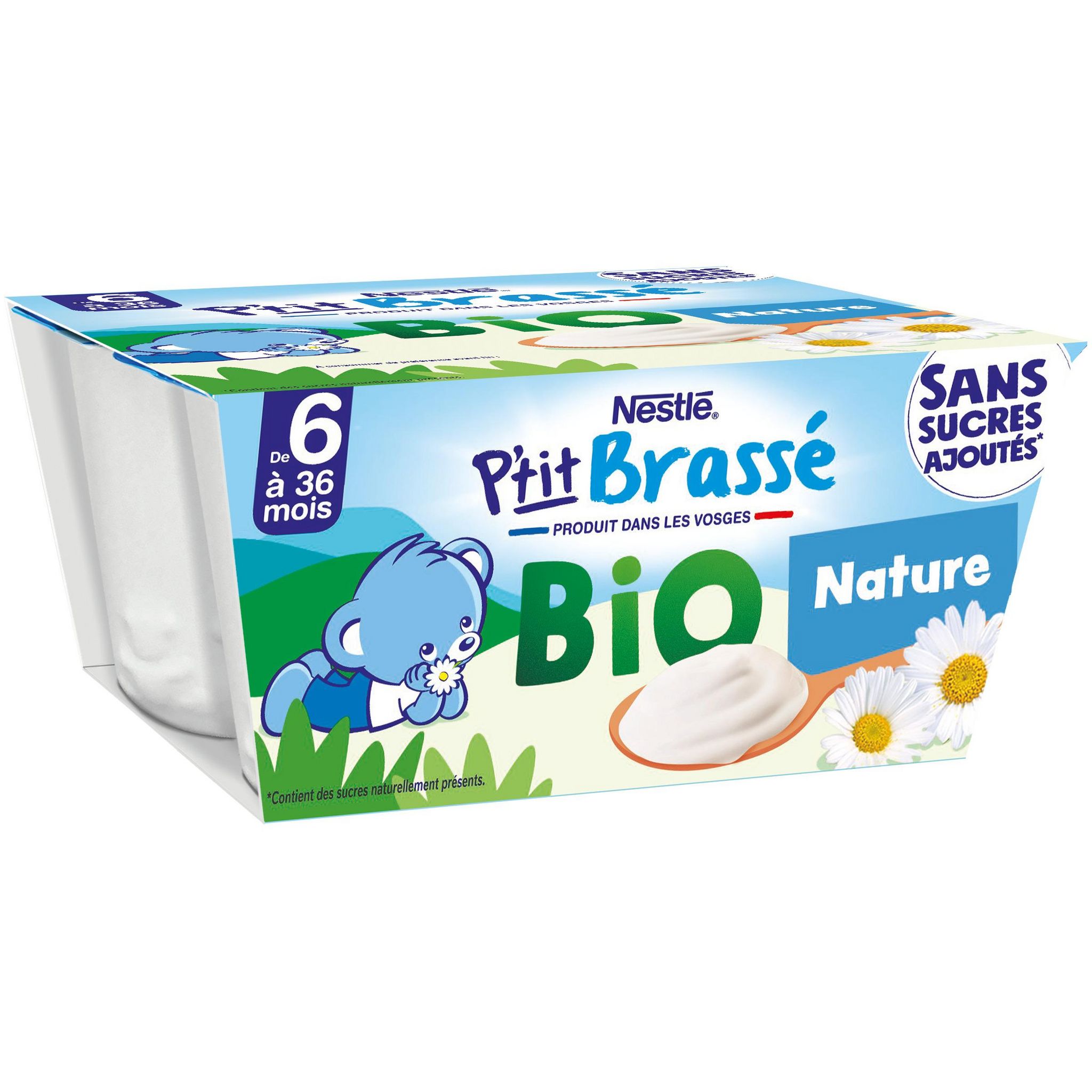 Brassé nature dès 6 mois bio - 4 x 100 g - BIO VILLAGE au meilleur prix