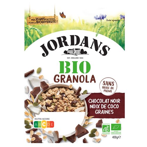 Granola chocolat noir faible en sucre, Jordans (400 g)