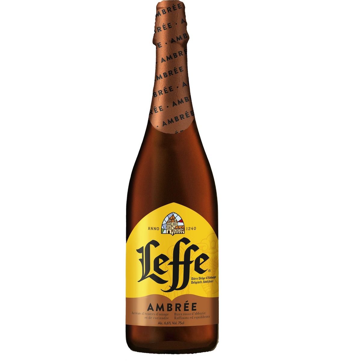 LEFFE Bière ambrée 6.6% 75cl