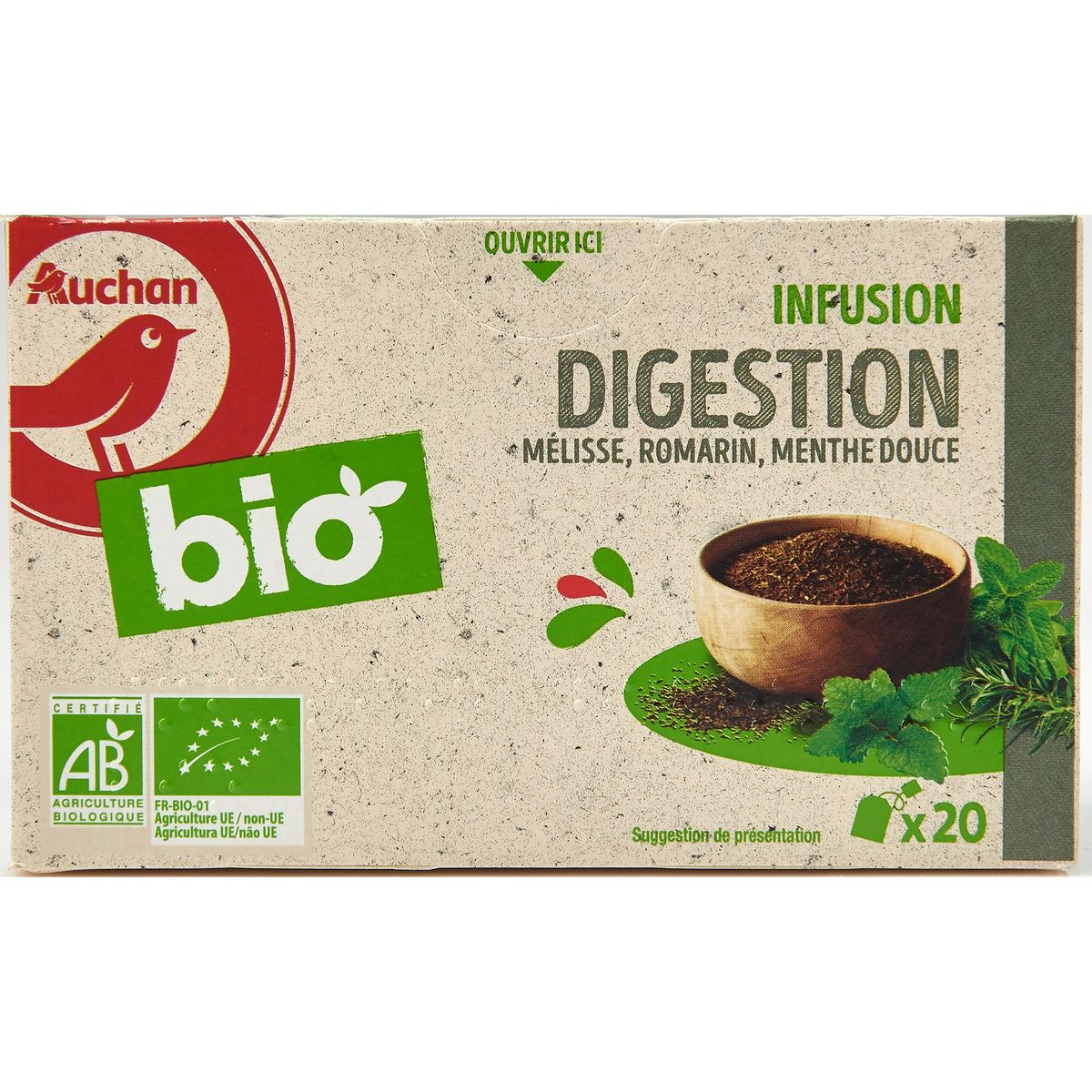 Tisane Digestive Bio - menthe réglisse pour la digestion - 200g ou