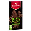 COTE D'OR Tablette de chocolat noir bio 85% fèves rares trinitario 1 pièce 90g
