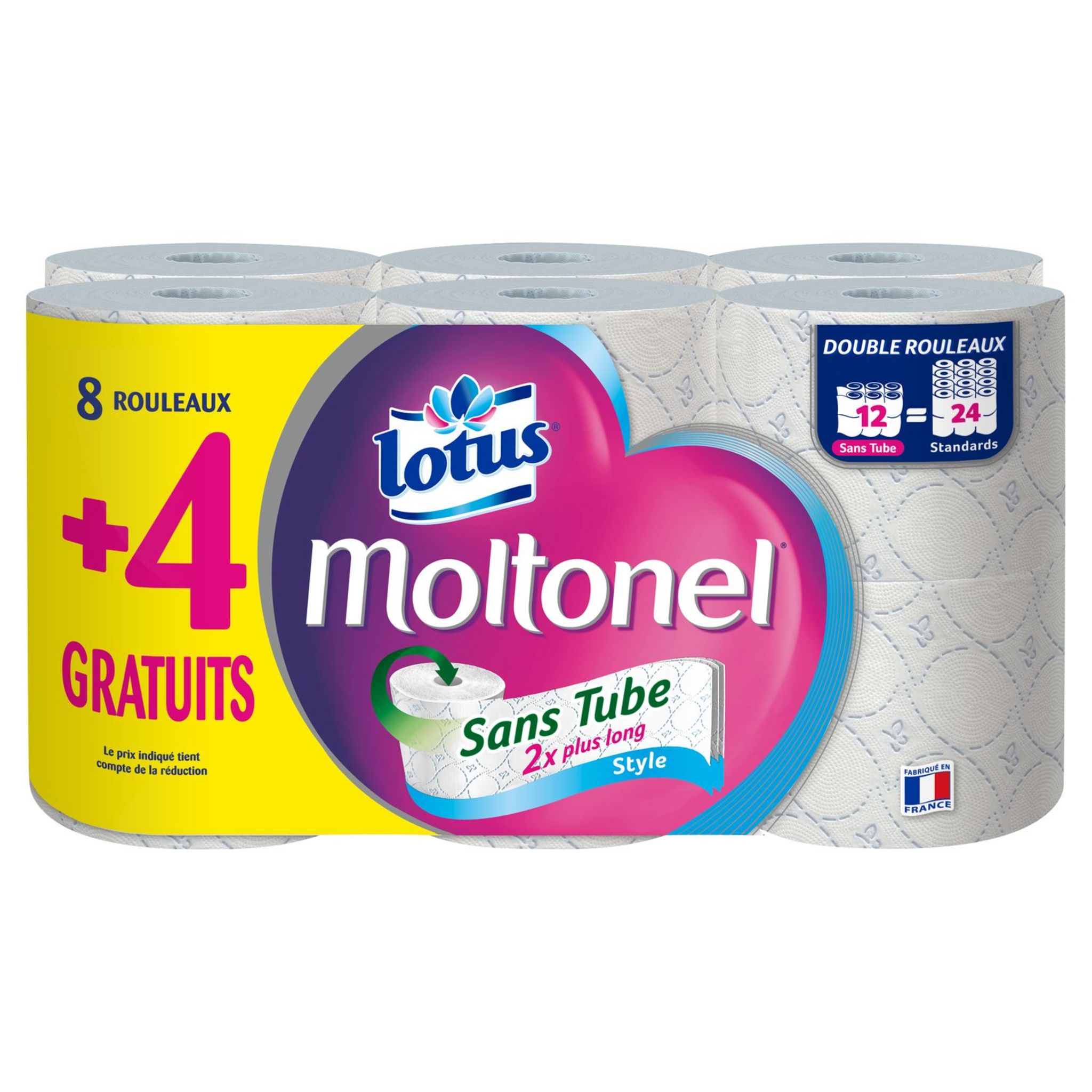 AUCHAN Papier toilette blanc ultra moelleux 5 épaisseurs 6 rouleaux pas  cher 