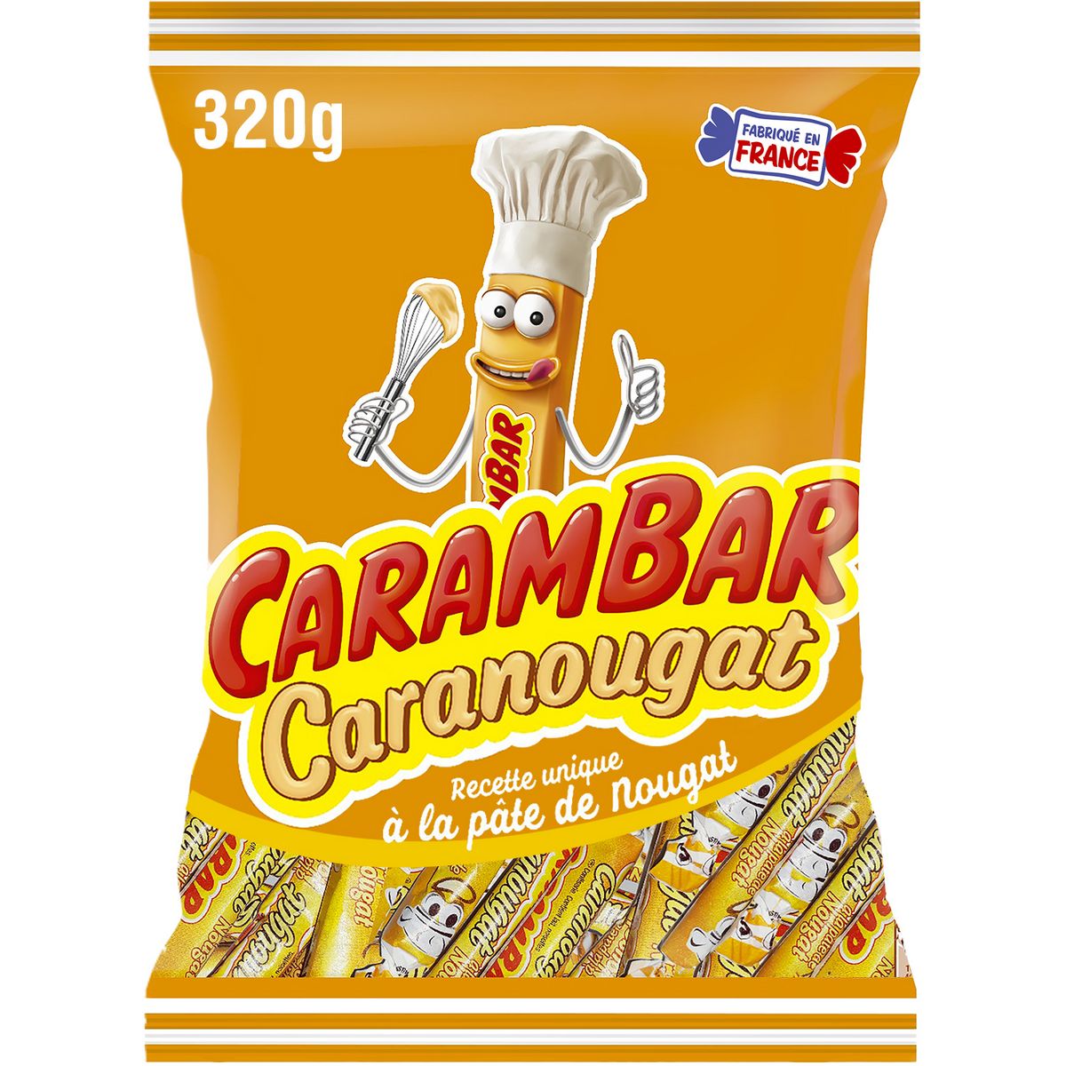 CARAMBAR Bonbons à la pâte de nougat 320g pas cher 