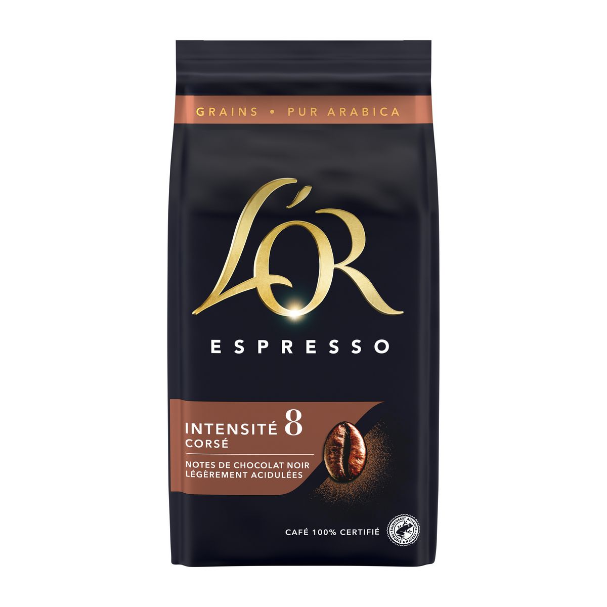 L'OR ESPRESSO Café en grain grand cru intense et corsé 500g pas cher 