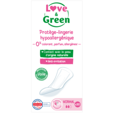 LOVE ET GREEN Protège-slips écologiques hypoallergéniques normal 30 protège-slips