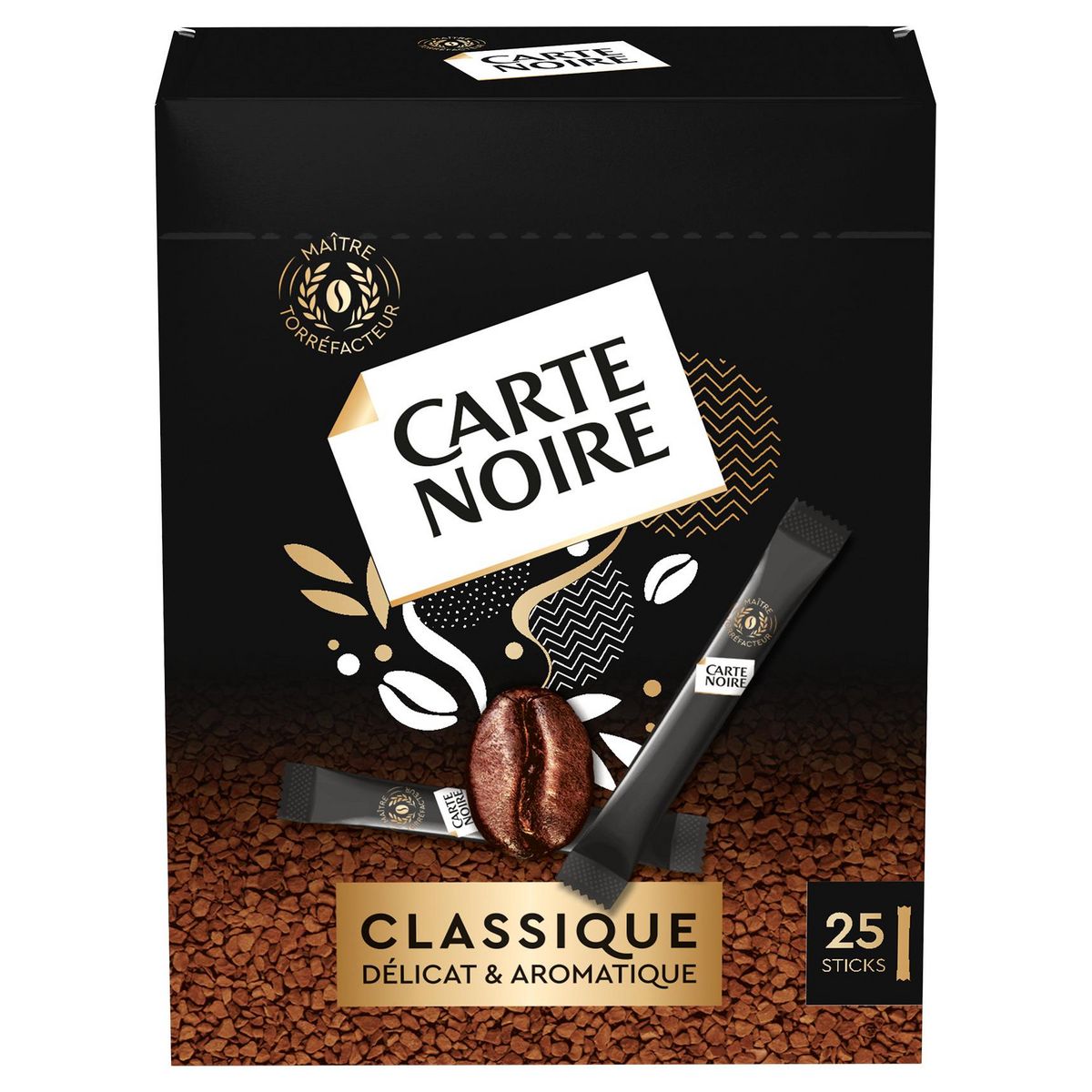 AUCHAN Café soluble en stick 25 sticks 50g pas cher 