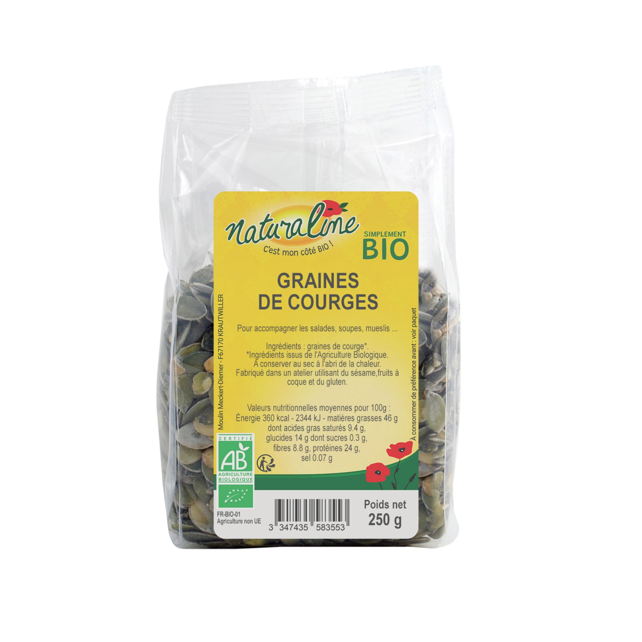 Graines de courge – Bio (125g) – Les Buissonnières