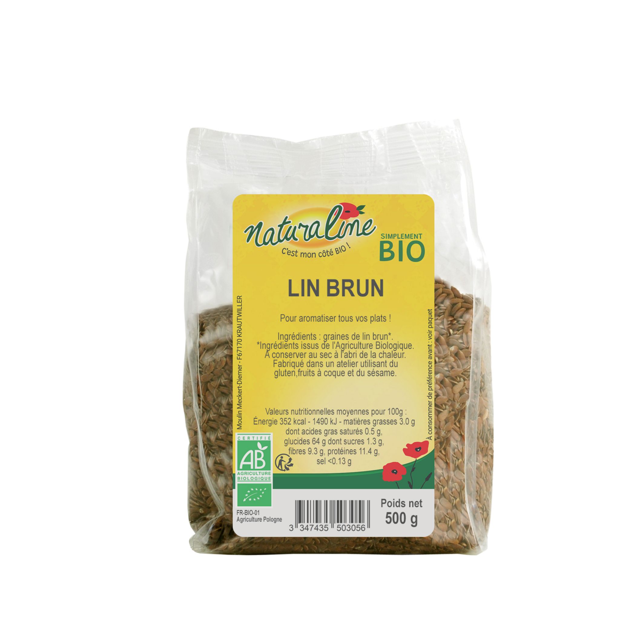 Graines de Lin Brun Bio 1kg
