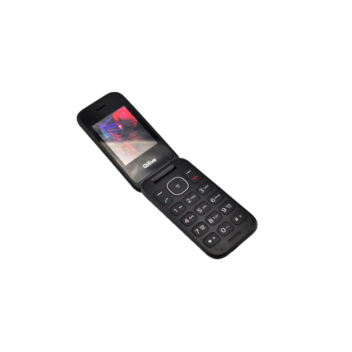 QILIVE Téléphone portable RF901 - Double SIM - A clapet - 2G - Noir