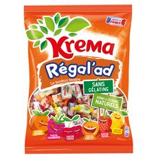 KREMA Régal'ad assortiment de bonbons tendre goût fruités sans gélatine 590g