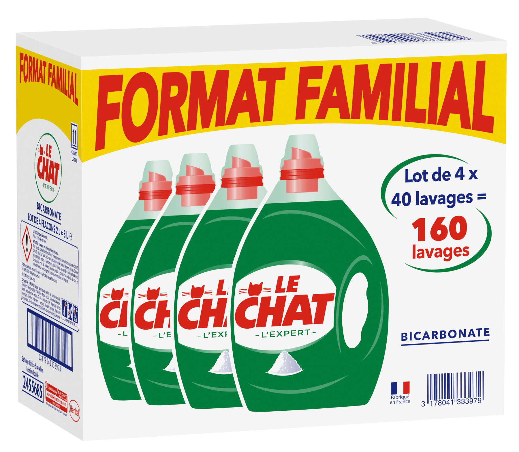 Lessive liquide Le Chat l'Expert Format familial - 4x 44 Lavages (Via  38,78€ sur Carte Fidélité) –