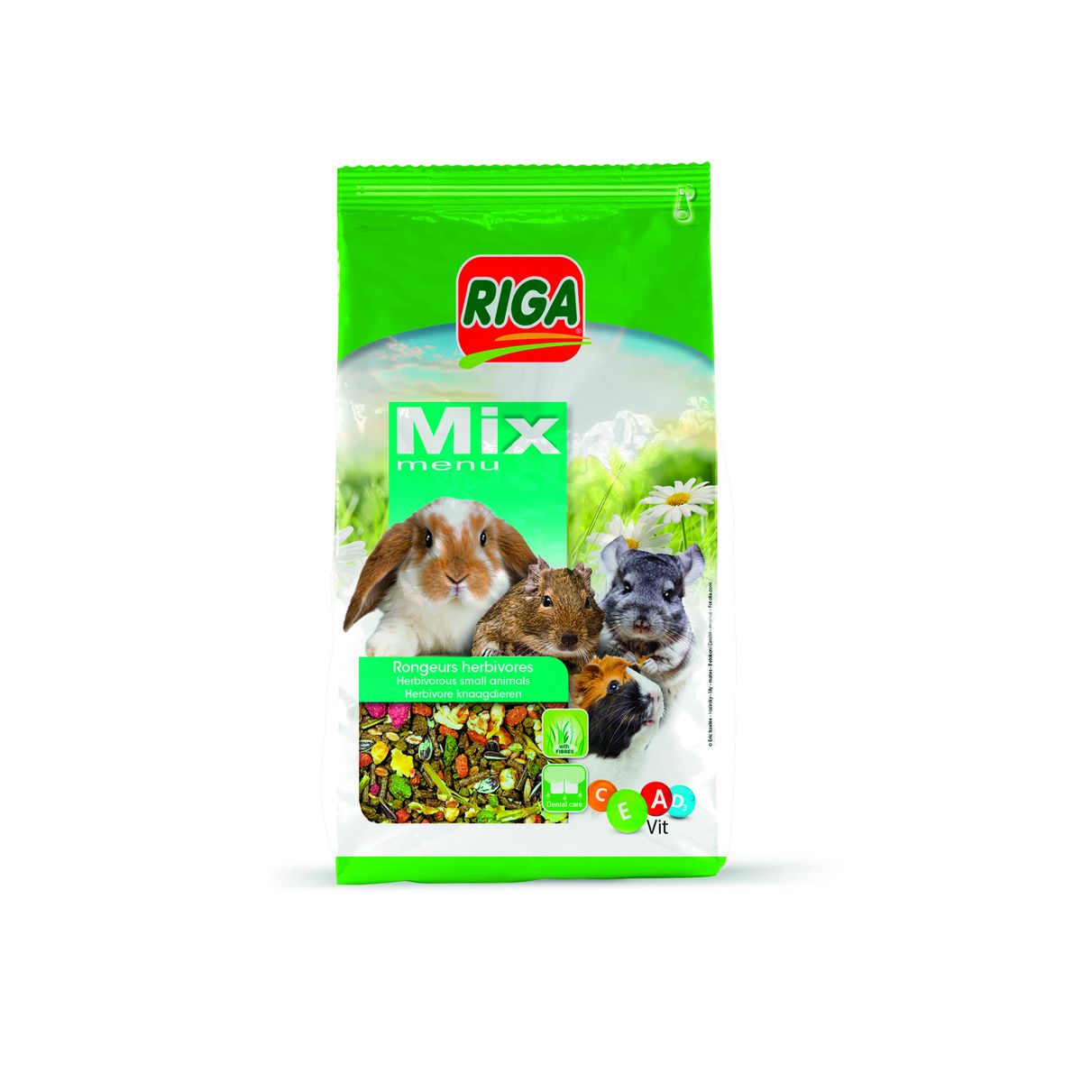 RIGA Menu mix pour rongeurs herbivores 1.5kg