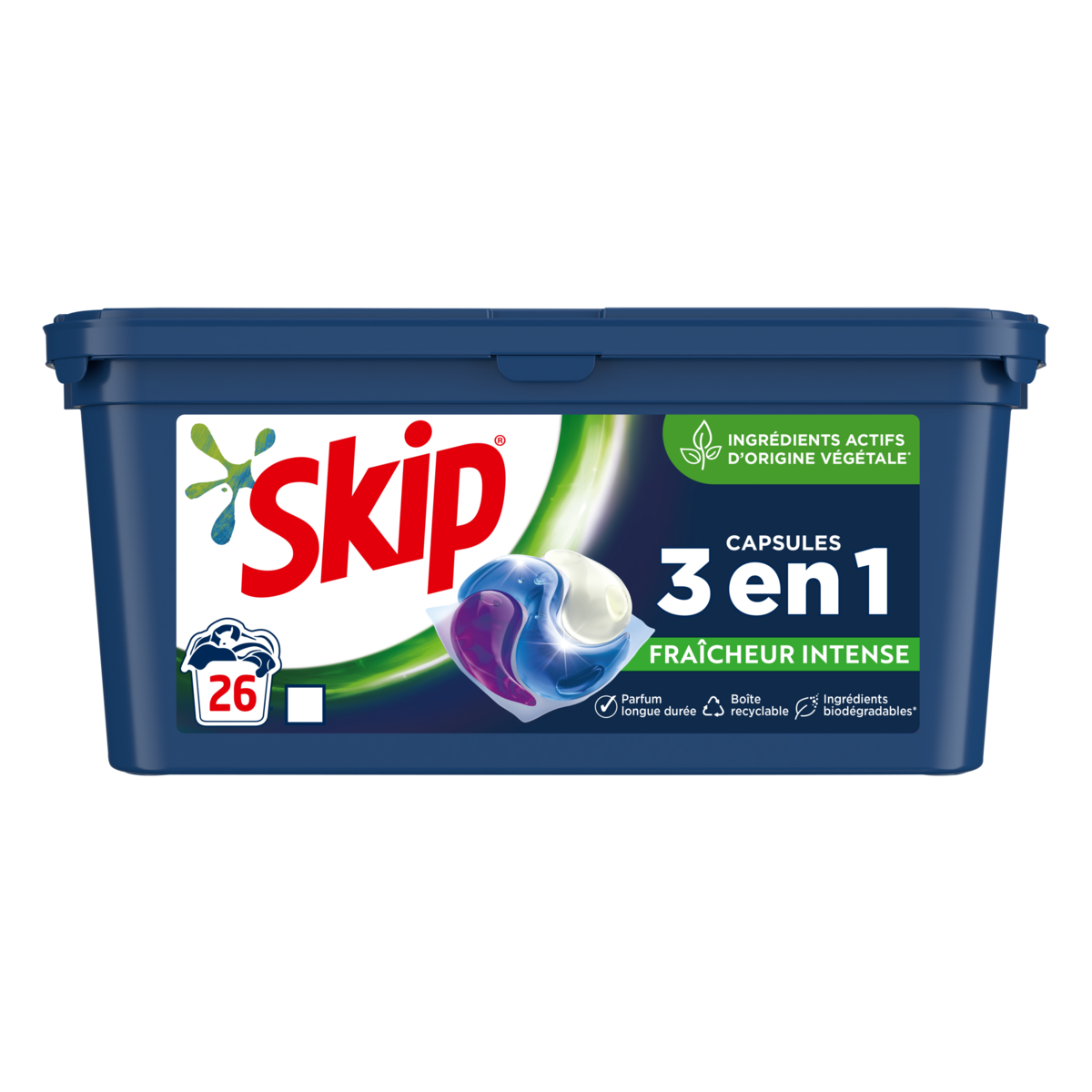 Skip Lessive Capsules, 3 en 1, 38 unités : : Epicerie