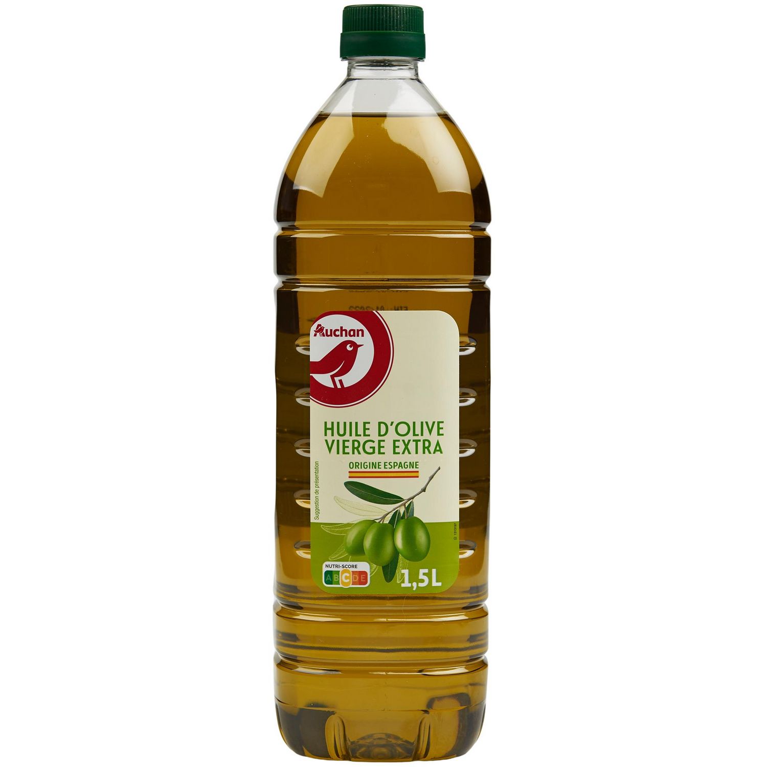 AUCHAN Huile d'olive vierge extra classique origine Espagne 1,5l pas cher 