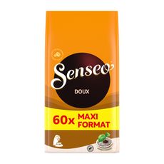 SENSEO Dosettes de café doux compostables maxi format 60 pièces 416g