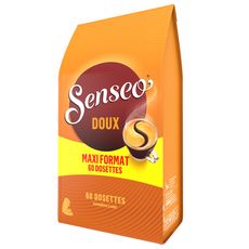SENSEO Dosettes de café doux compostables maxi format 60 pièces 416g