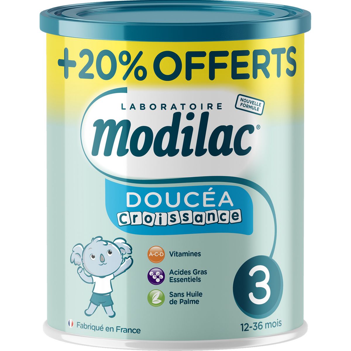 MODILAC Doucéa 3 lait de croissance en poudre de 12 mois + 20 offert 960g pas cher Auchan.fr