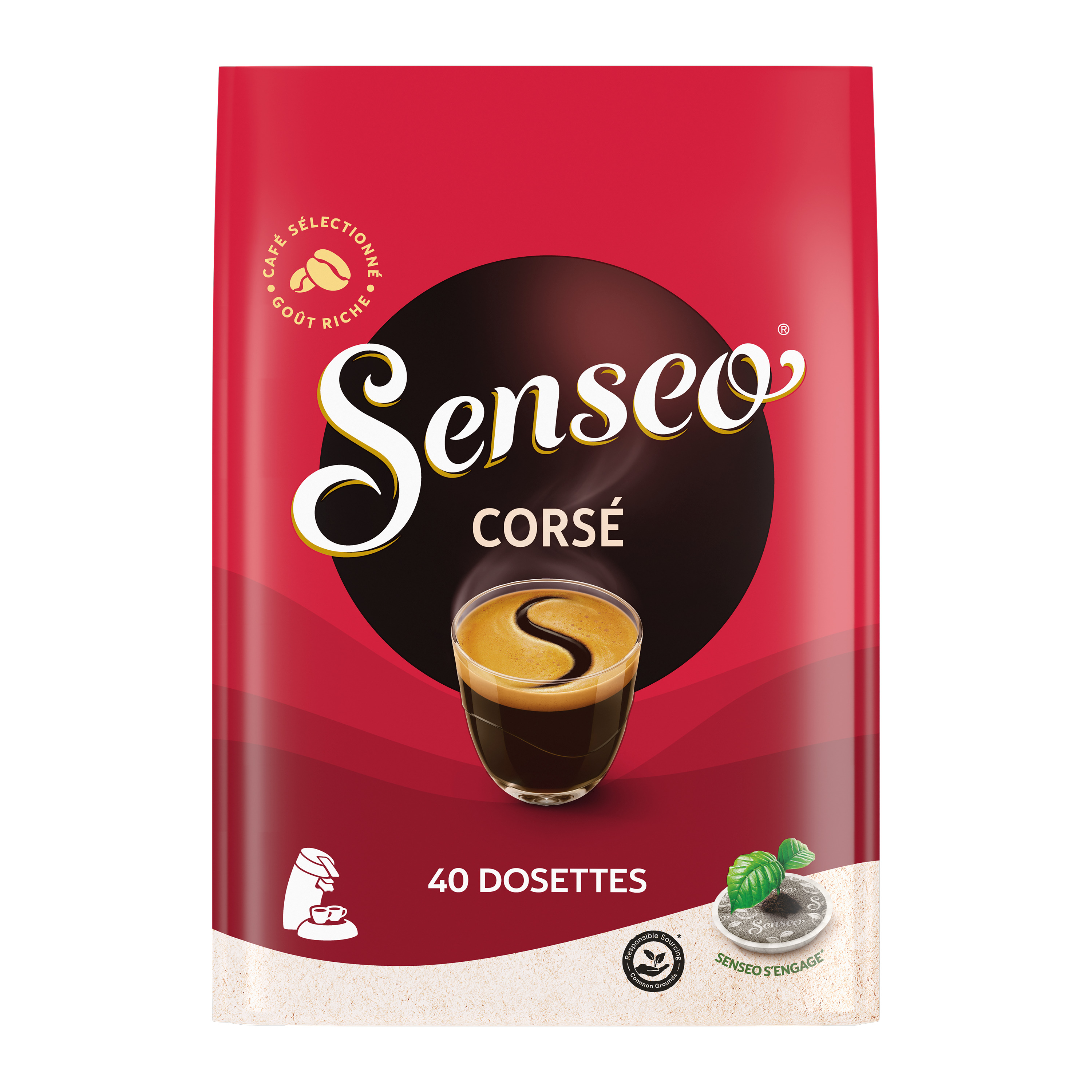 Senseo Café 400 Dosettes Corsé (lot de 10 x 40) : : Épicerie