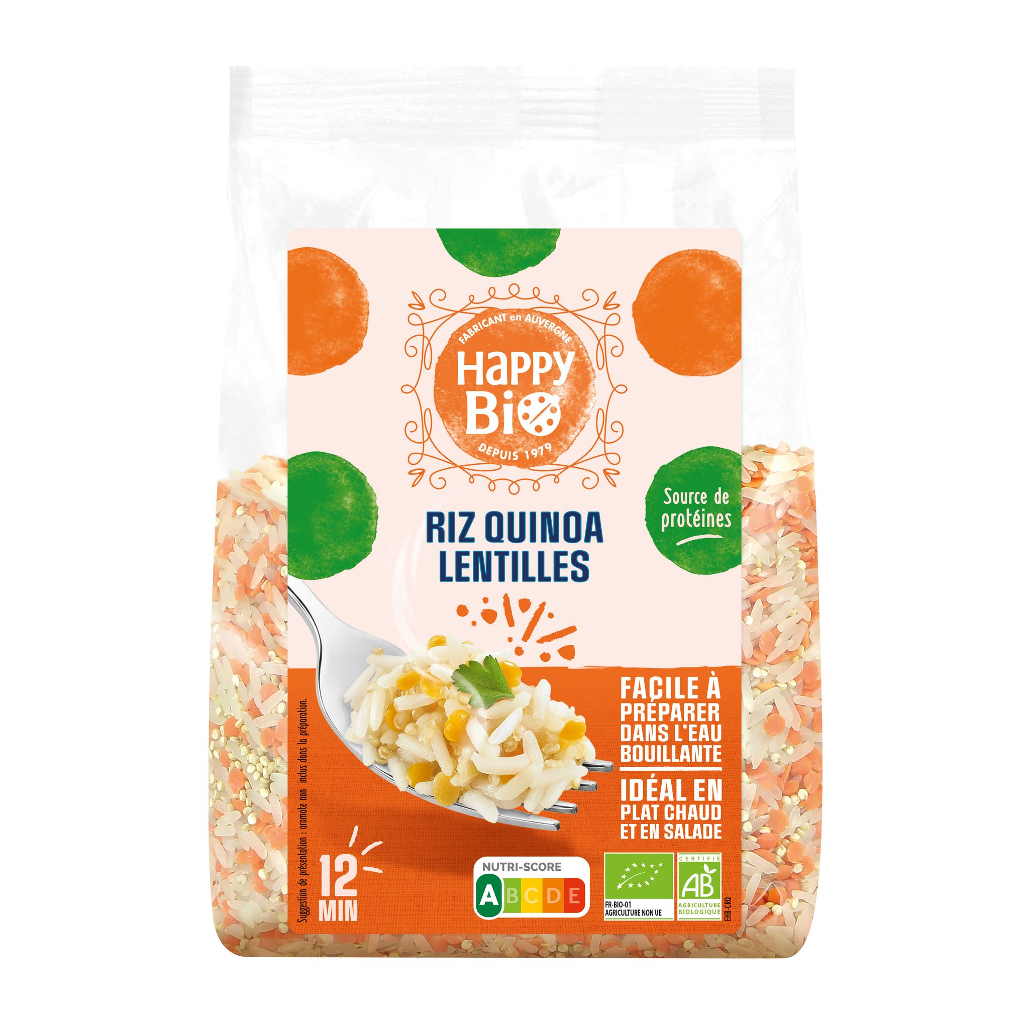 CÉRÉAL BIO Quinoa et boulgour à l'indienne sachet express 1 personne 220g  pas cher 