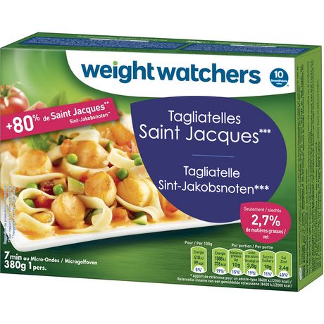 WEIGHT WATCHERS Tagliatelles aux Saint-Jacques et fruits de mers 1 portion  380g pas cher 