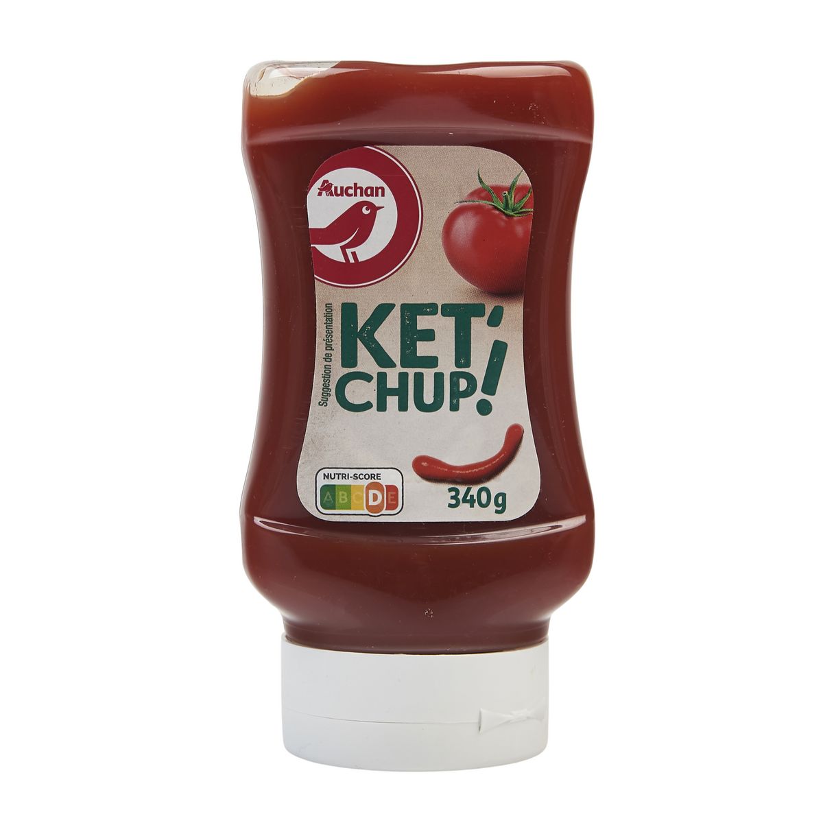 AUCHAN Ketchup nature flacon souple 340g