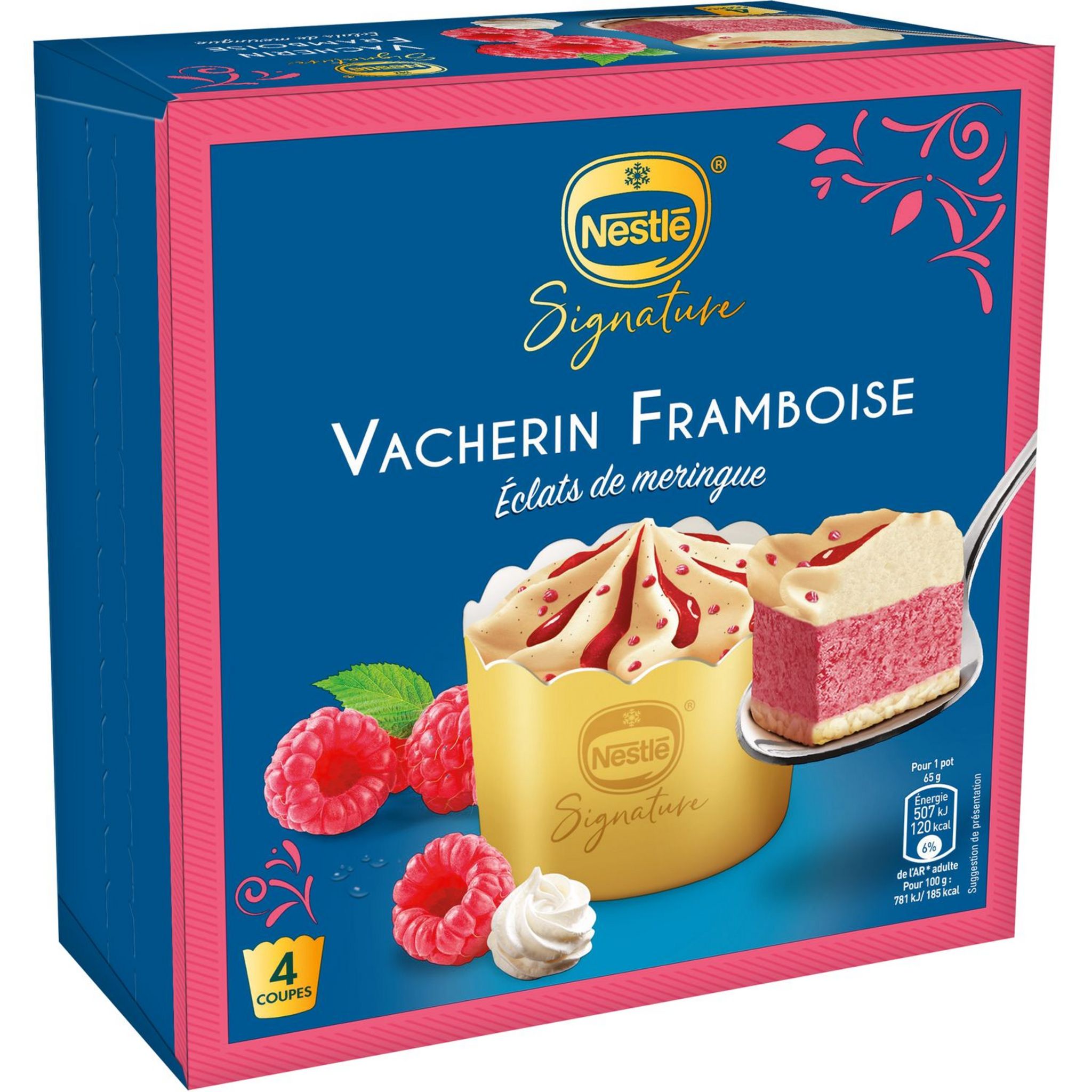 Vacherin glacé en coupe