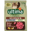 ULTIMA NATURE Croquettes sans céréale boeuf légumes pour chat stérilisé 1,1kg