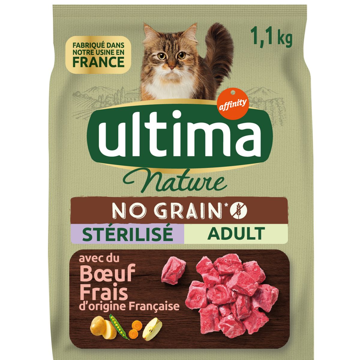 PURINA One bifensis croquettes au bœuf sans céréales pour chat