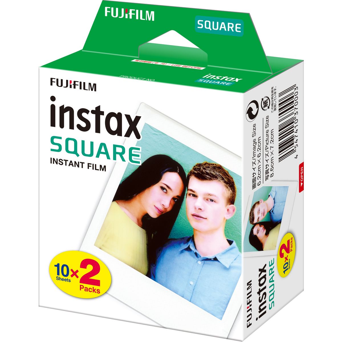 FUJIFILM Papier photo instantané - film Instax Square Bipack