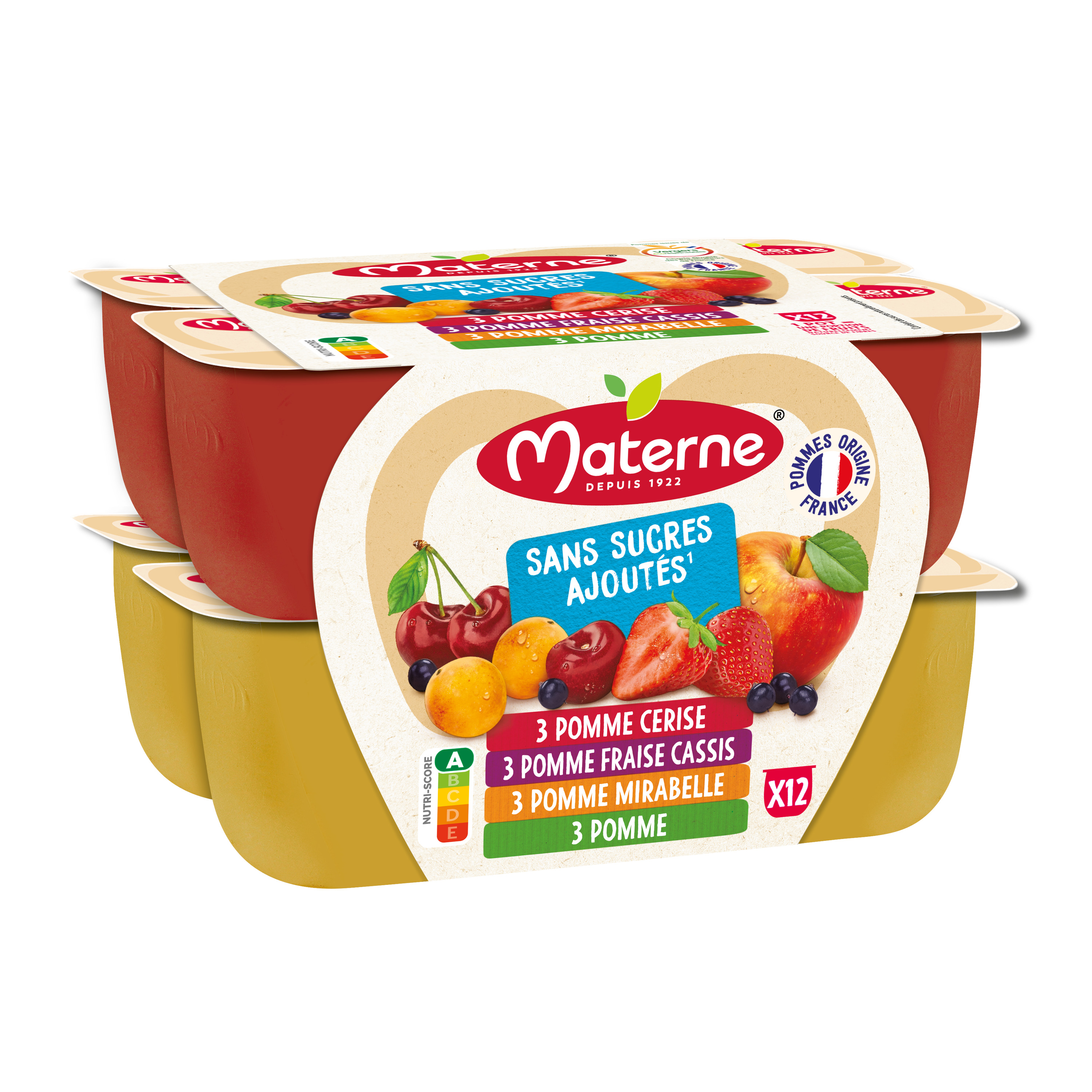 Livraison à domicile Materne Purée de pomme sans sucres ajoutés, 4x100g