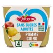 MATERNE Coupelles pomme de France coing sans sucres ajoutés 4x100g