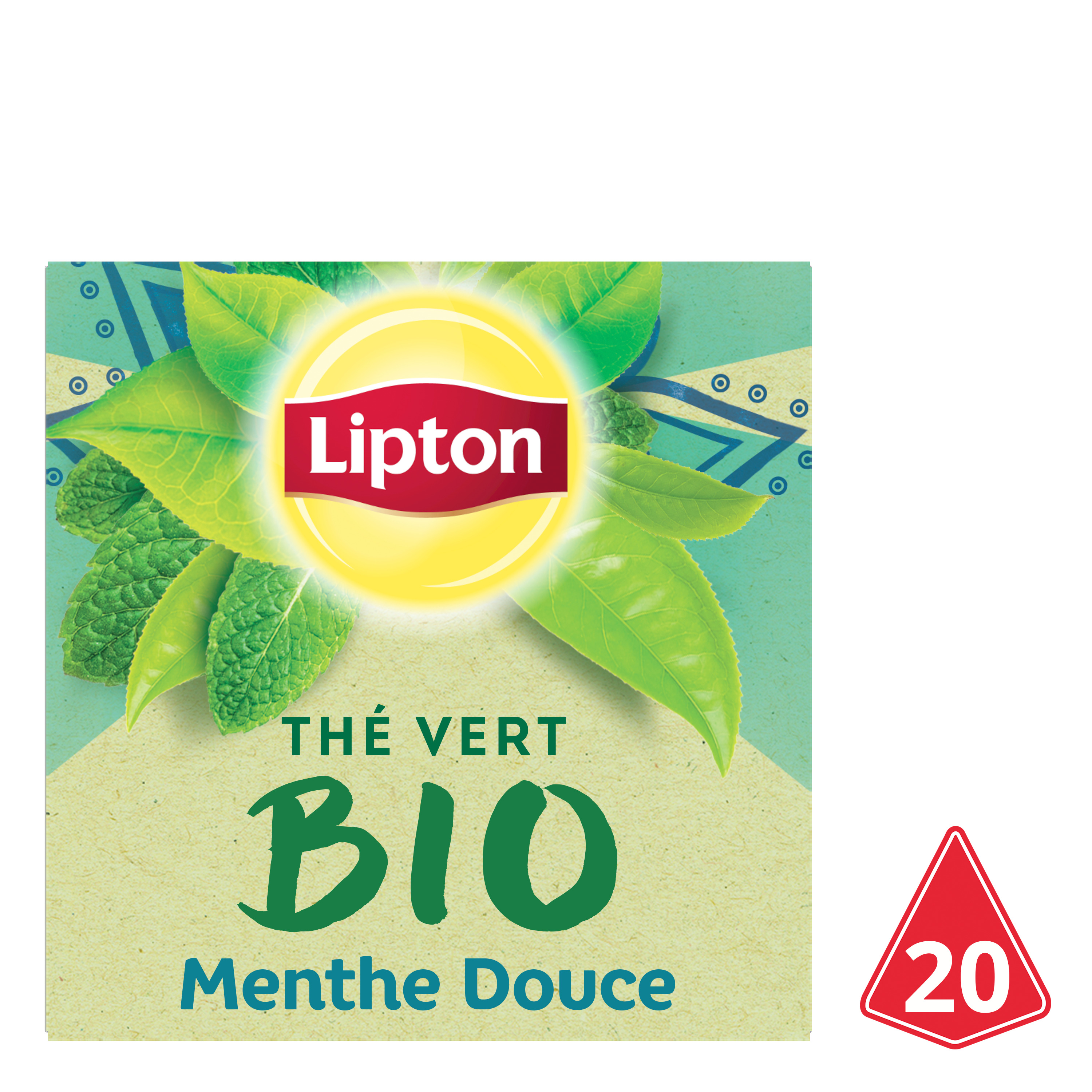 AUCHAN BIO Thé vert nature 20 sachets 36g pas cher 