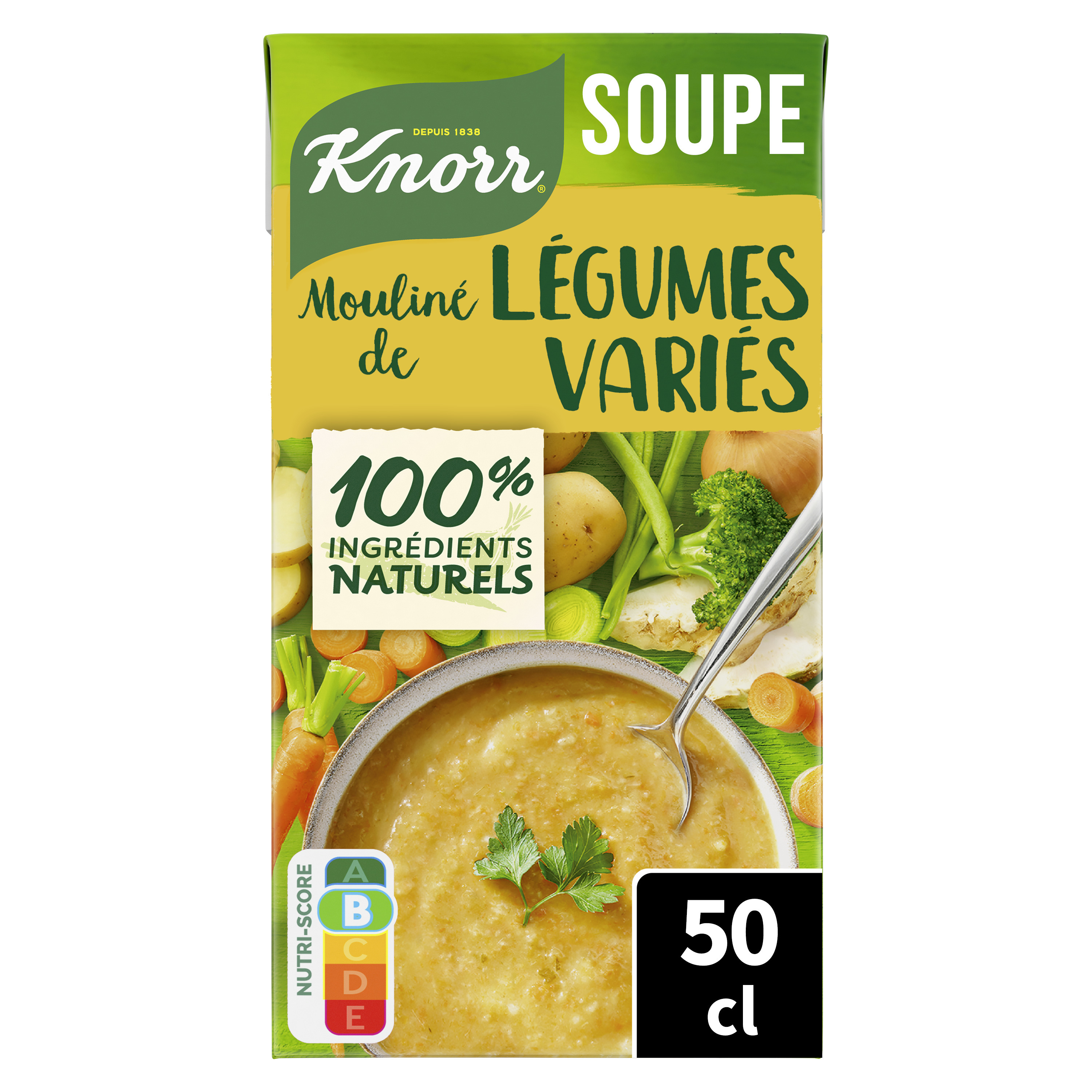 Knorr Soupe Liquide Bio Mouliné de Légumes Variés 30 cl 