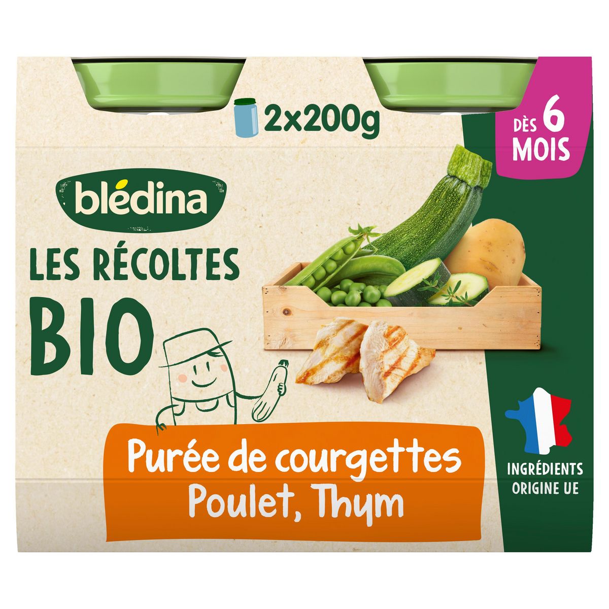 Blédiner aux courgettes - dès 6 mois, Blédina (2 x 250 ml)