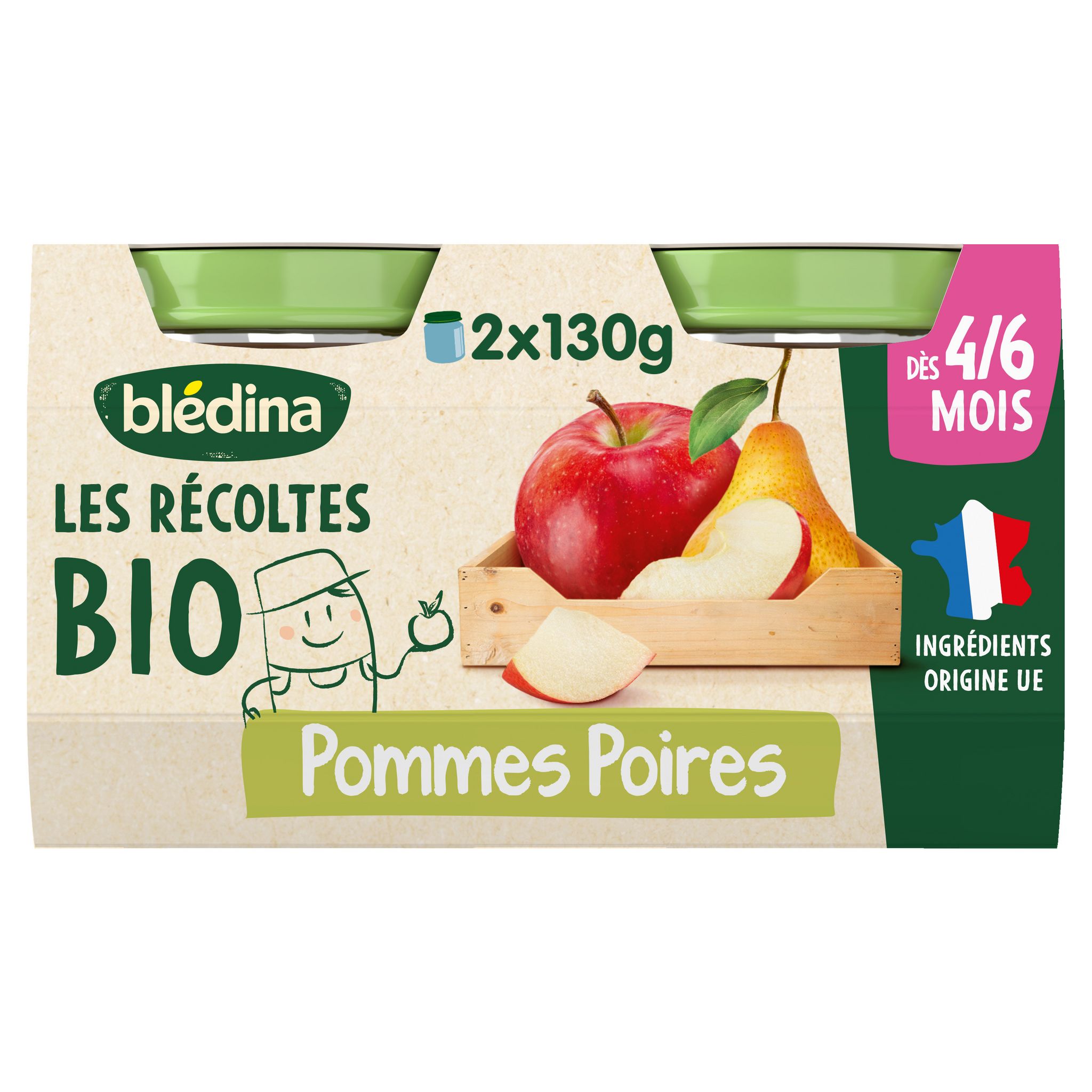 Acheter Blédina Pomme Poire Vanille Coupelle Bébé Dès 6 mois, 12x100g