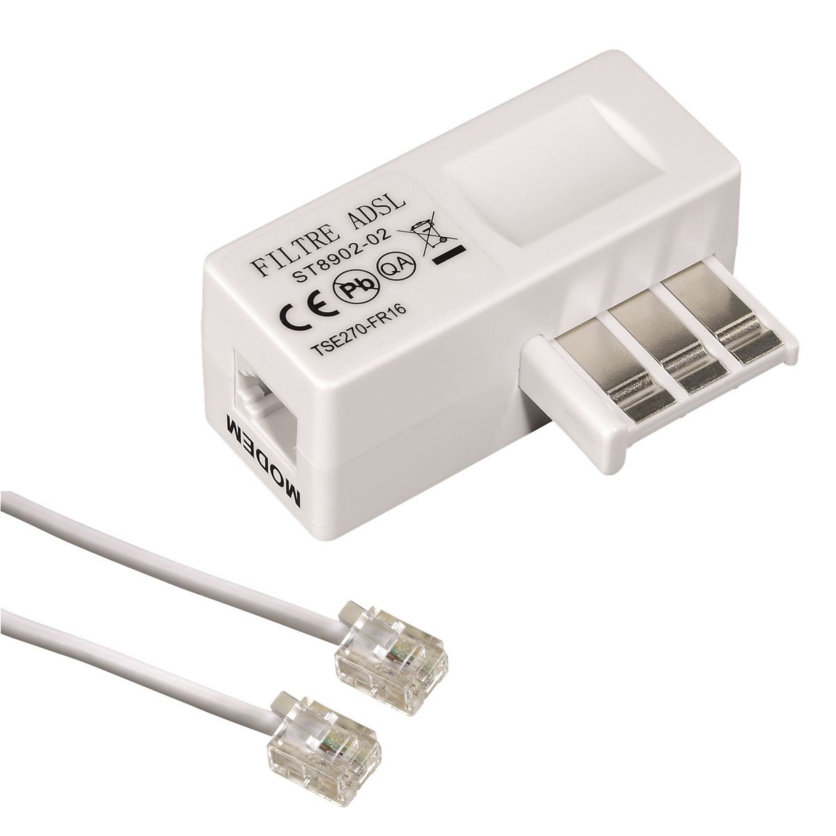 Filtre ADSL Mac Tech RJ45 / RJ11 – LICB+