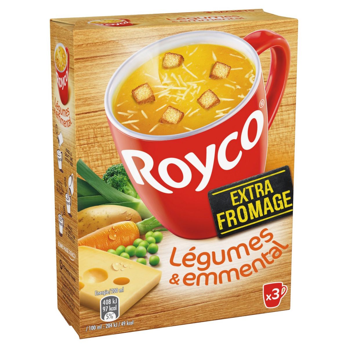 ROYCO Soupe instantanée velouté aux 10 légumes 4 sachets 4x20cl pas cher 