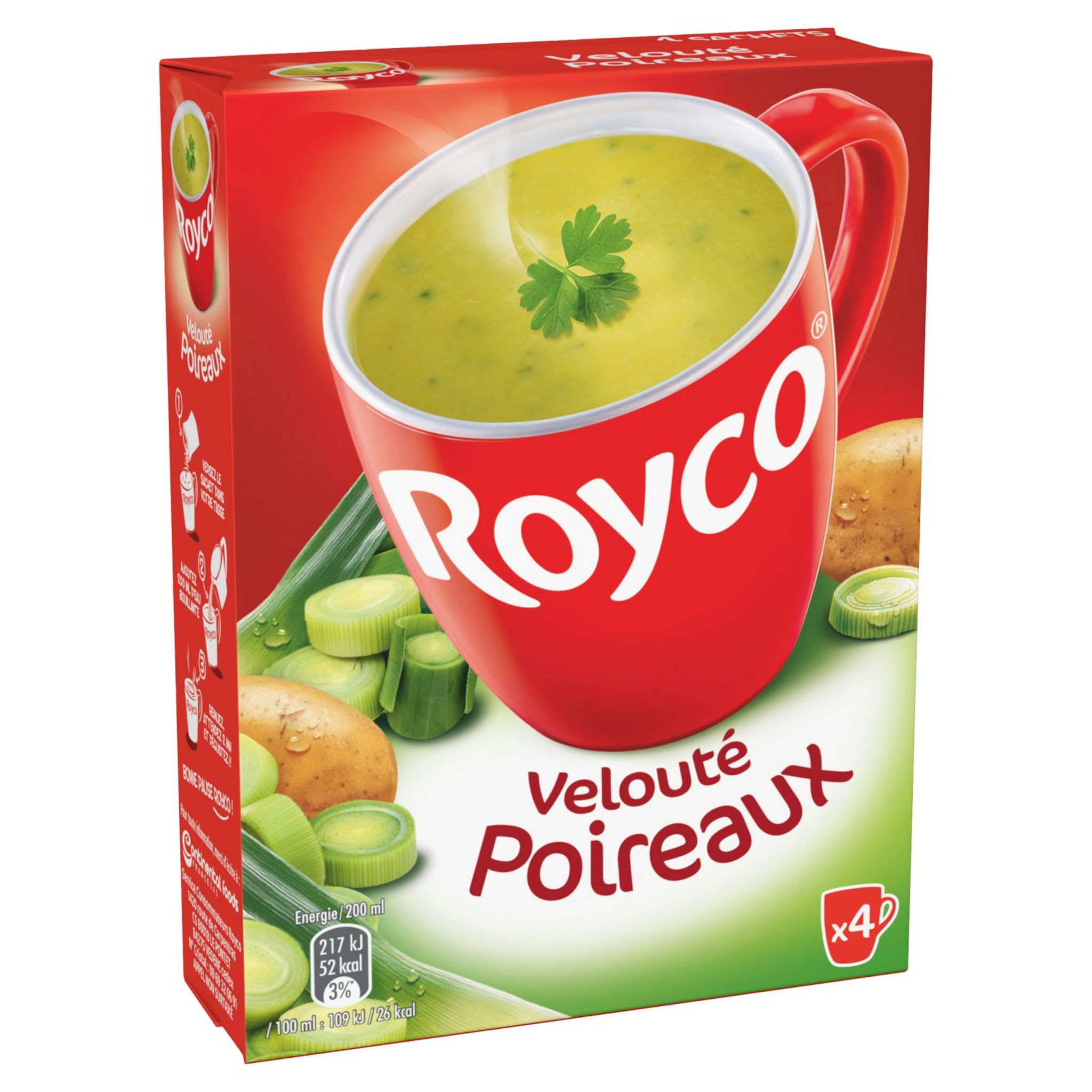 ROYCO Soupe instantanée velouté aux 10 légumes 4 sachets 4x20cl pas cher 