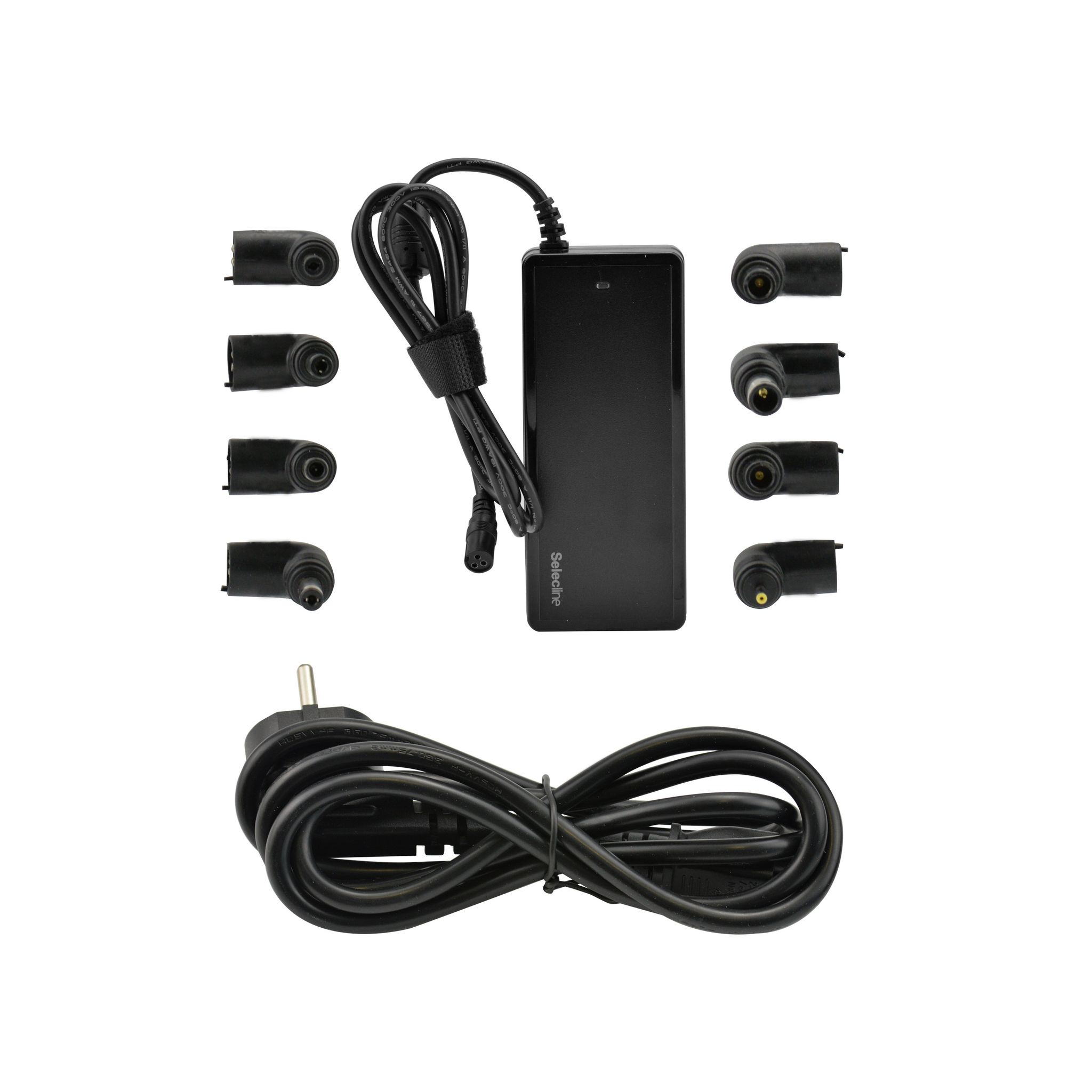 SELECLINE Chargeur PC - Universel - 90 W - 8 Embouts - Noir pas