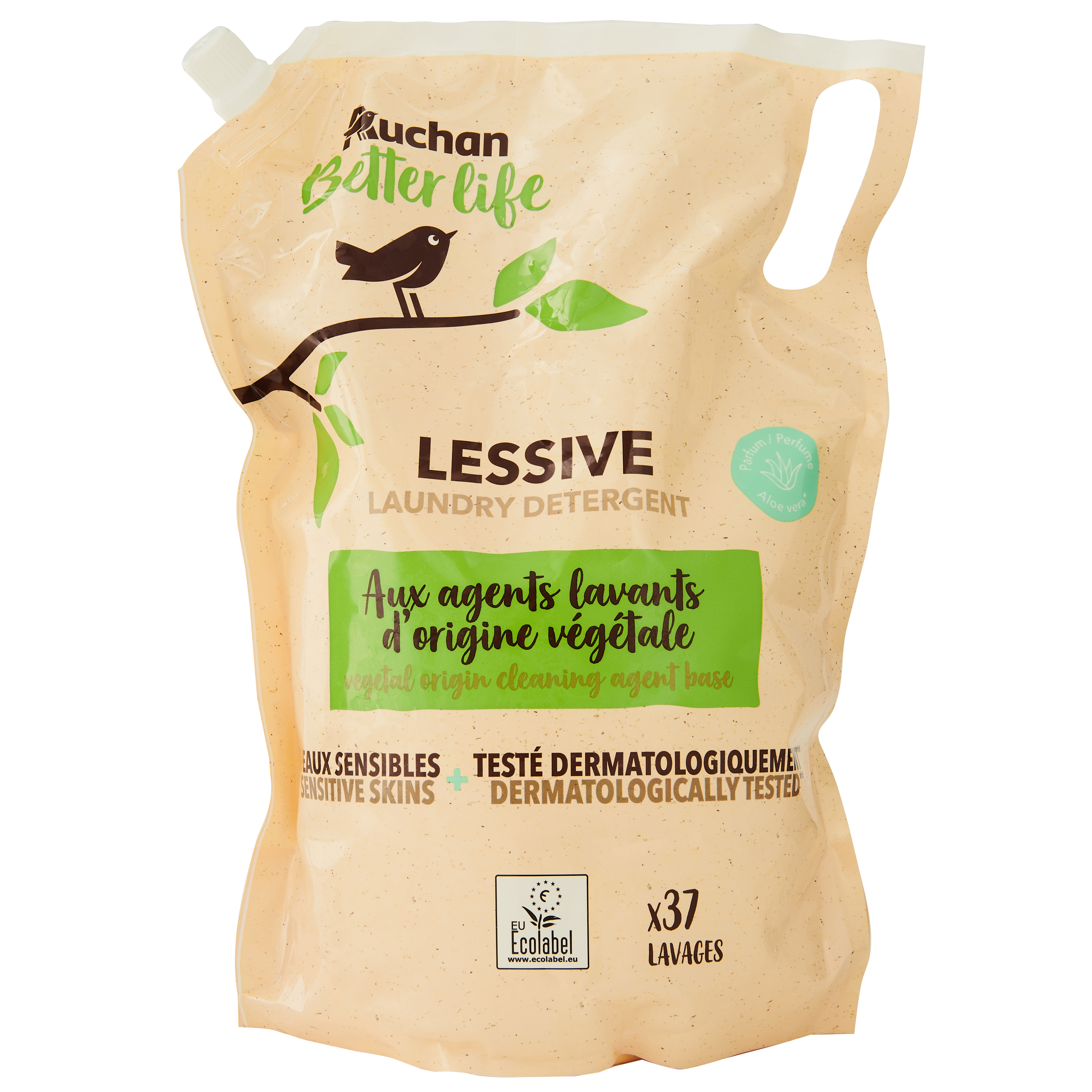 Lessive liquide recharge aloé vera, Rainett (1,98 L = 30 lavages