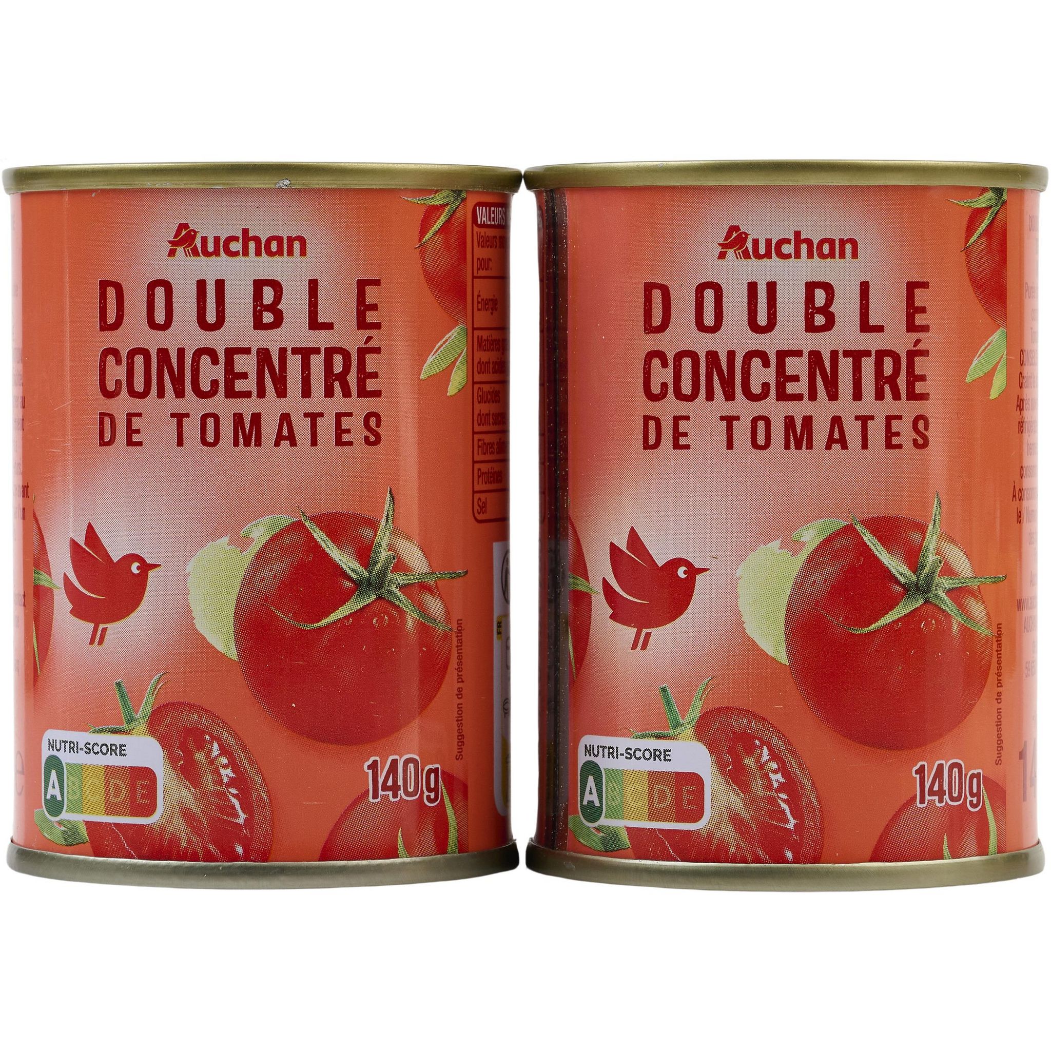 AUCHAN Auchan double concentré de tomates 3x70g pas cher 