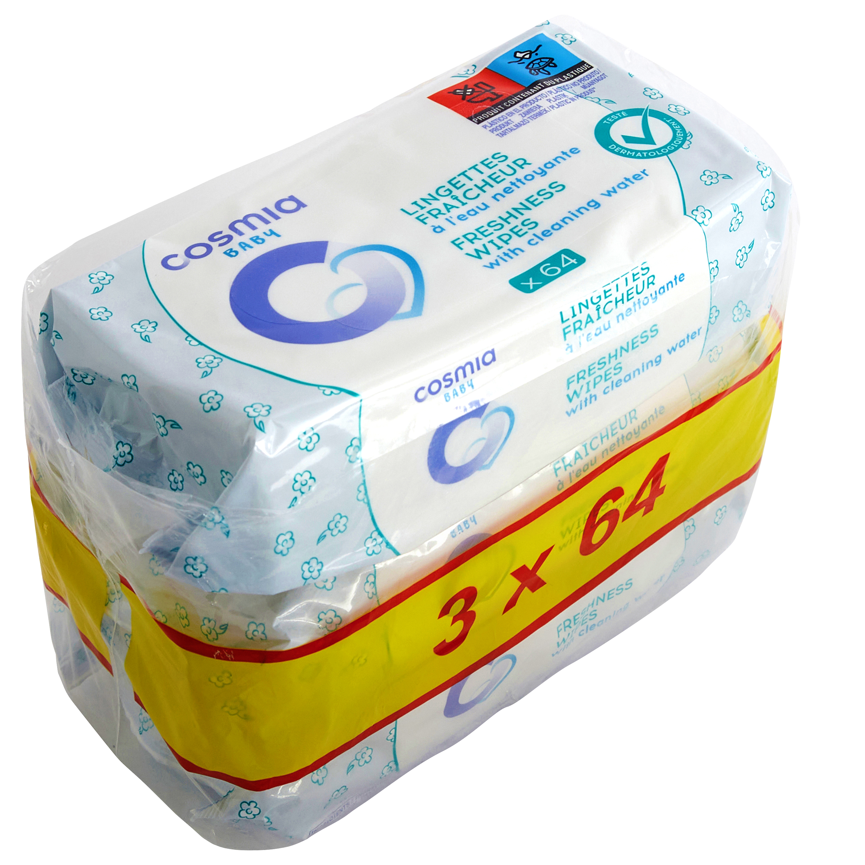 Lingettes papier toilette - Cosmia Baby - 100 pièces