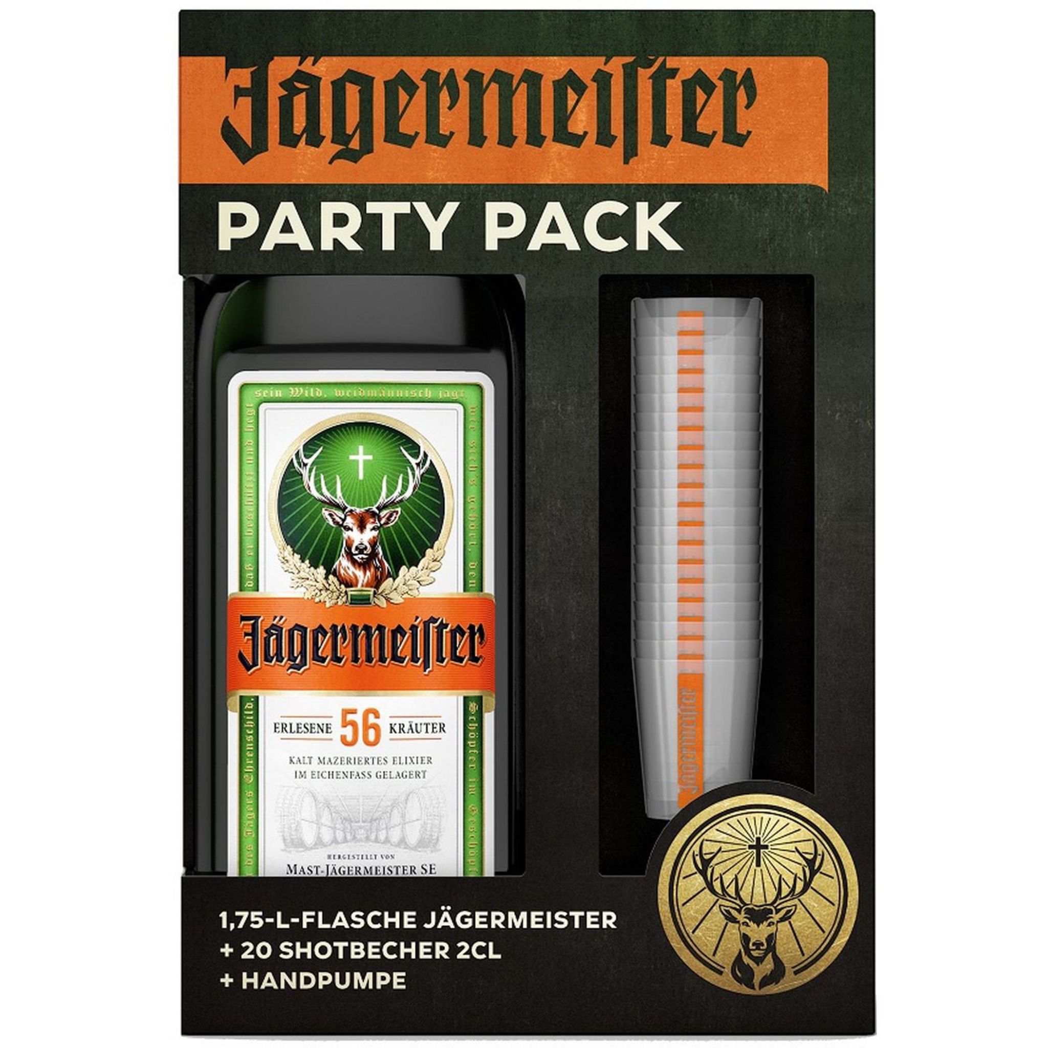 Grandes bouteilles Jagermeister 1.75 Litres Party Pack - Au Meilleur Prix