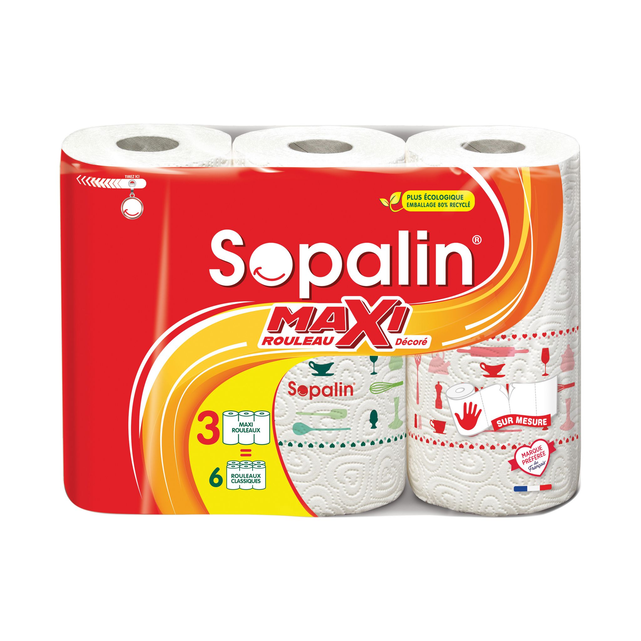 Sopalin Wish Essuie-tout 2 Rouleaux (lot de 3) - Cdiscount Au quotidien