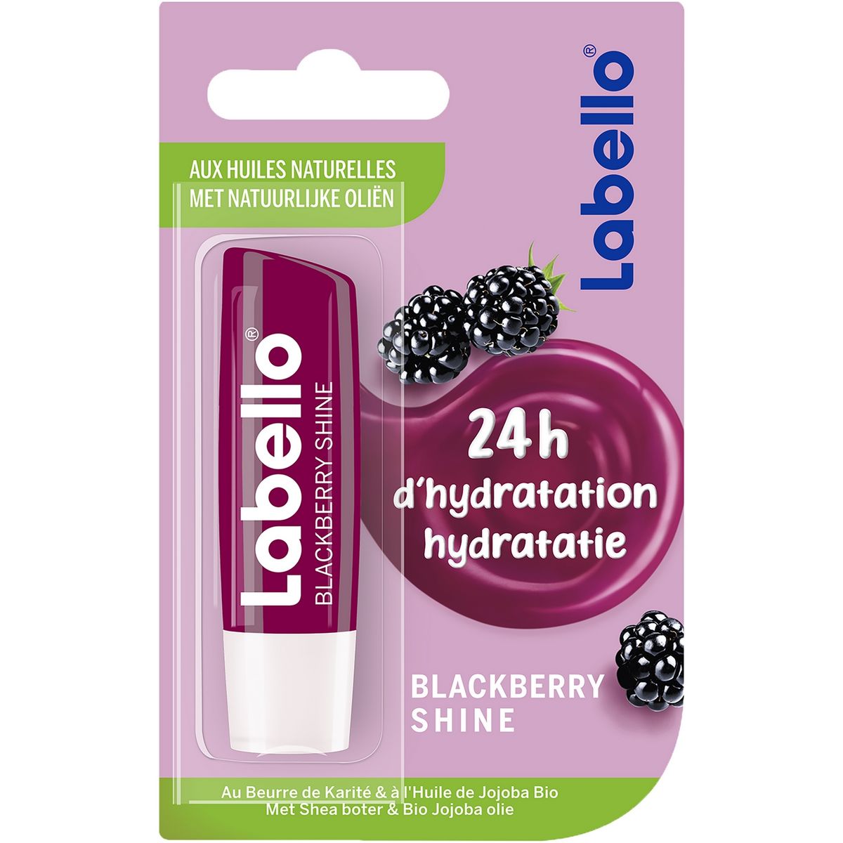 LABELLO Baume à lèvres blackberry shine aux huiles naturelles 1 stick