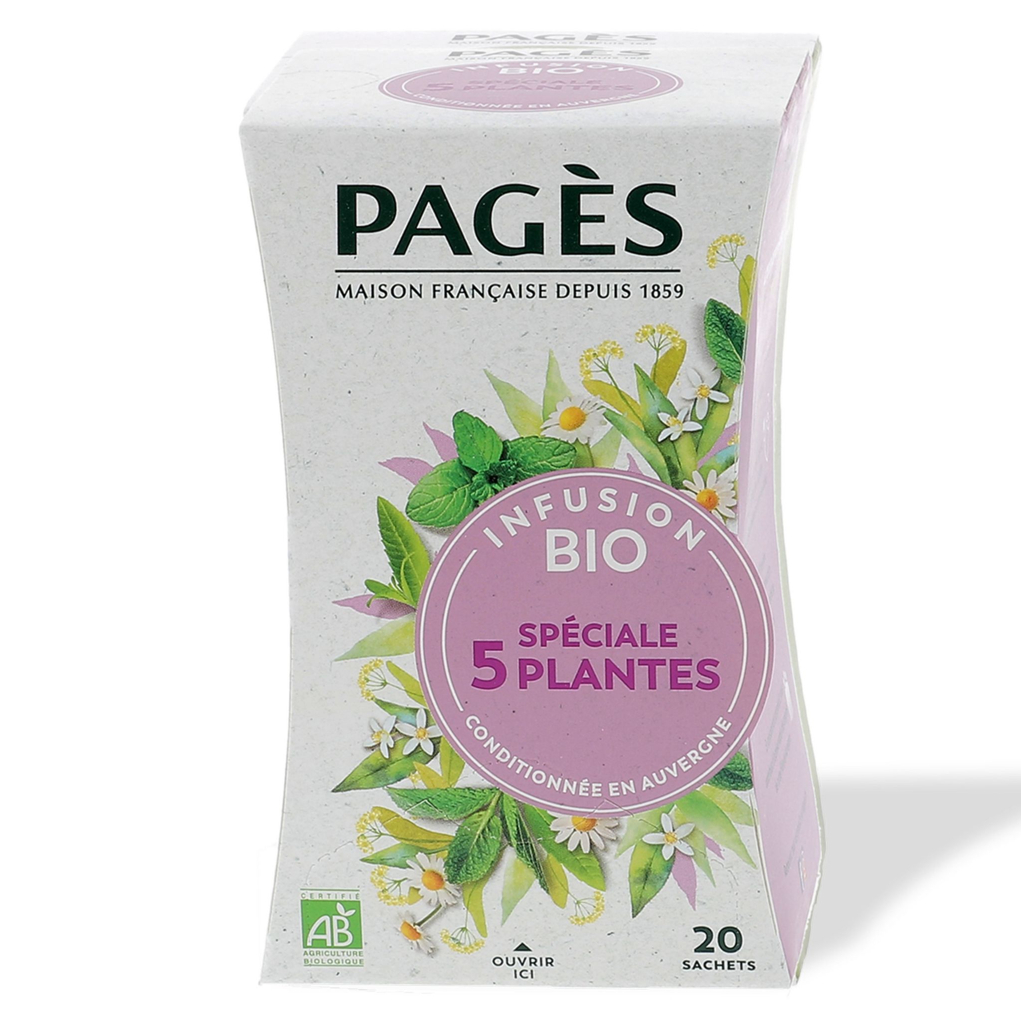 Pagès Infusion Speciale 5 Plantes Sommeil Bio 20 Sachets - Easypara